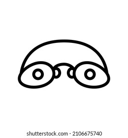 glasses solarium accessory line icon vector. glasses solarium accessory sign. isolated contour symbol black illustration