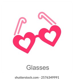 Glasses and spectacles icon concept