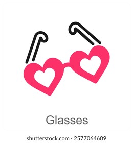 Glasses and spectacles icon concept