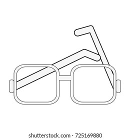 glasses square frame icon image