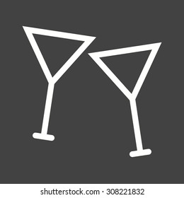 Glasses, sunglasses, design icon vector image. Can also be used for wedding. Suitable for use on web apps, mobile apps and print media.