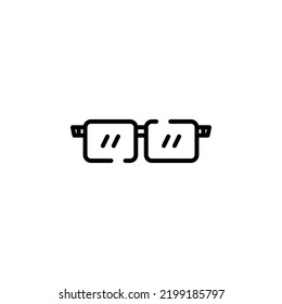 Glasses, Sunglasses, Eyeglasses, Spectacles Dotted Line Icon Vector Illustration Logo Template. Suitable For Many Purposes.