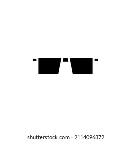 Glasses, Sunglasses, Eyeglasses, Spectacles Solid Icon Vector Illustration Logo Template. Suitable For Many Purposes.