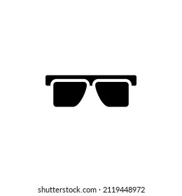 Glasses, Sunglasses, Eyeglasses, Spectacles Solid Icon Vector Illustration Logo Template. Suitable For Many Purposes.