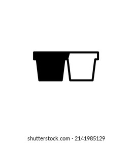 Glasses, Sunglasses, Eyeglasses, Spectacles Solid Line Icon Vector Illustration Logo Template. Suitable For Many Purposes.