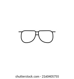 Glasses, Sunglasses, Eyeglasses, Spectacles Thin Line Icon Vector Illustration Logo Template. Suitable For Many Purposes.