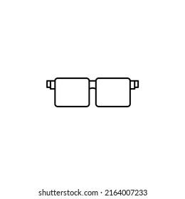 Gafas, gafas de sol, anteojos, anteojos, gafas de línea delgada de la plantilla del logotipo de Ilustración del vector de iconos. Idóneo Para Muchos Fines.
