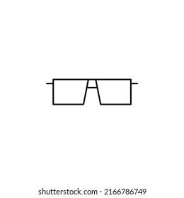 Glasses, Sunglasses, Eyeglasses, Spectacles Thin Line Icon Vector Illustration Logo Template. Suitable For Many Purposes.