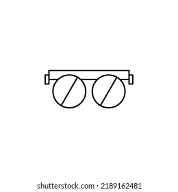 Glasses, Sunglasses, Eyeglasses, Spectacles Thin Line Icon Vector Illustration Logo Template. Suitable For Many Purposes.