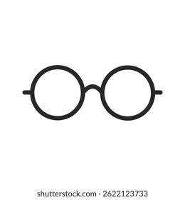 Glasses or sunglasses icon representing eyewear, vision, or fashion in minimalistic design.
