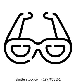 gafas, icono de línea de gafas de sol, diseño vectorial usa icono del día de la independencia.