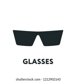 Glasses and Sunglasses Model. Optical Spectacles Fashion Lens. Vector Flat Line Icon.