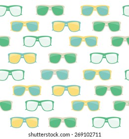 Glasses and Sunglasses Seamless Pattern Vector Illustration EPS10