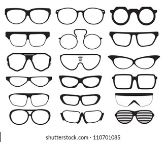 Glasses and Sunglasses silhouettes