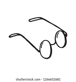 Glasses sunglasses vector hand drawn illustration