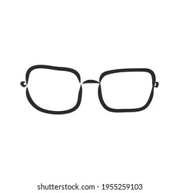 Sonnenbrille, Vektorgrafik, handgezeichnet, schwarze Linien