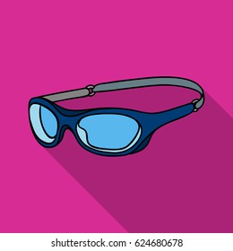 Glasses for swimming icon in flate style isolated on white background. Surfing symbol stock vector illustration.