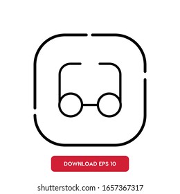 Glasses symbol, education outline vector icon. Modern, simple flat vector illustration for web site or mobile app
