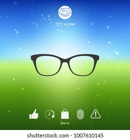 Glasses symbol Icon