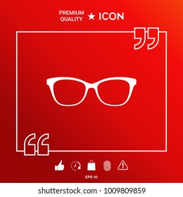 Glasses symbol Icon