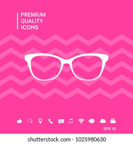 Glasses symbol Icon