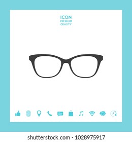 Glasses symbol Icon