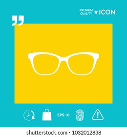 Glasses symbol Icon