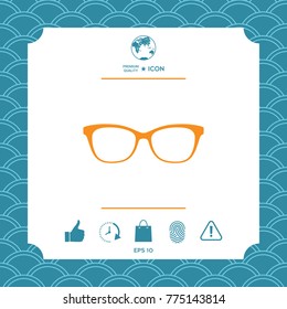 Glasses symbol Icon