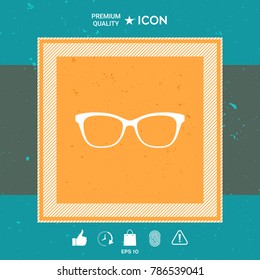 Glasses symbol Icon