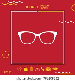 Glasses symbol Icon
