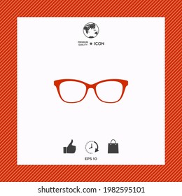 Glasses symbol Icon. Elements for your design