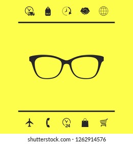 Glasses symbol Icon. Graphic elements for your design