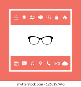 Glasses symbol Icon. Graphic elements for your design