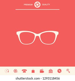 Glasses symbol Icon. Graphic elements for your design