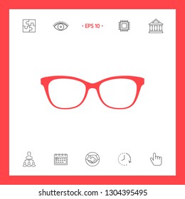 Glasses symbol Icon. Graphic elements for your design