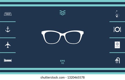 Glasses symbol Icon. Graphic elements for your design