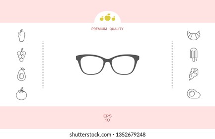 Glasses symbol Icon. Graphic elements for your design