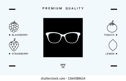 Glasses symbol Icon. Graphic elements for your design