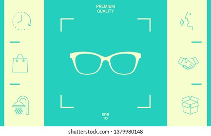 Glasses symbol Icon. Graphic elements for your design