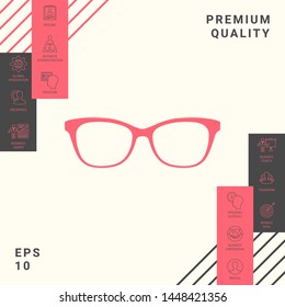 Glasses symbol Icon. Graphic elements for your design