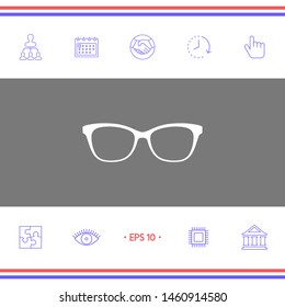 Glasses symbol Icon. Graphic elements for your design