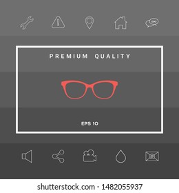 Glasses symbol Icon. Graphic elements for your design