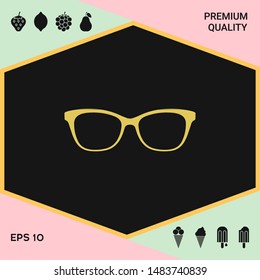 Glasses symbol Icon. Graphic elements for your design