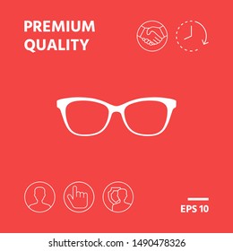 Glasses symbol Icon. Graphic elements for your design