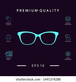 Glasses symbol Icon. Graphic elements for your design
