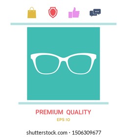 Glasses symbol Icon. Graphic elements for your design