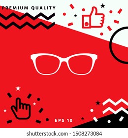 Glasses symbol Icon. Graphic elements for your design