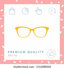 Glasses symbol Icon. Graphic elements for your design