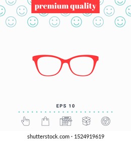 Glasses symbol Icon. Graphic elements for your design