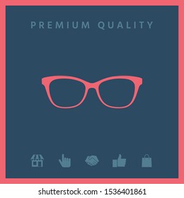 Glasses symbol Icon. Graphic elements for your design